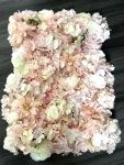 Blumenpaneel mit Pfingstrosen Groesse: 66x44x3-8cm - Farbe: rosa/weiß