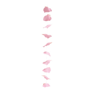 Rose blossom garland set of 3, 10-fold     Size: 2m    Color: light pink
