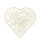 Coeur avec jute en métal, à suspendre     Taille: 60cm    Color: blanc