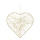 Coeur avec jute en métal, à suspendre     Taille: 30cm    Color: blanc