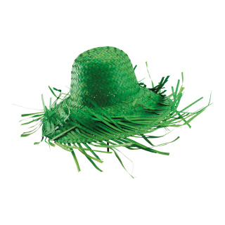 Strohhut aus Naturmaterial     Groesse: Ø 45cm, innen: Ø 20cm    Farbe: grün