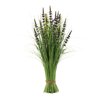 Grass bundle with lavender, out of plastic     Size: 70cm, base: Ø 10cm, width: Ø 30cm    Color: green/purple