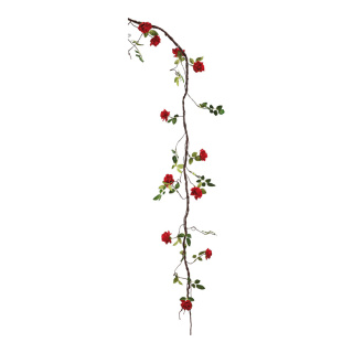 Rose garland out of plastic, flexible, to hang     Size: 3m    Color: brown/red