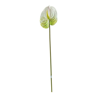 Fleur flamant rose en plastique, flexible     Taille: 63cm, tige: 48cm    Color: blanc