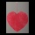Herz aus Draht mit Baumwolle, flach, mit Hänger     Groesse: 30cm    Farbe: fuchsia