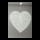 Coeur en fil de fer avec du coton, plat, avec suspension     Taille: 60cm    Color: blanc