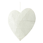 3D Heart out of wire with cotton, with hanger     Size:...
