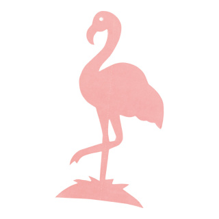 Flamingo out of cardboard, flame retardant B1, double-sided coloured     Size: 30cm    Color: pink