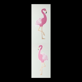 Flamingo hanger out of cardboard, flame retardant B1, double-sided coloured     Size: 98x22cm    Color: pink