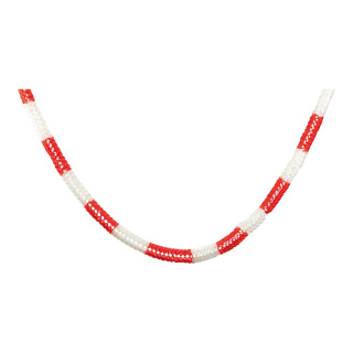 Paper garland flame retardant B1, to hang     Size: 4m, Ø 8cm    Color: white/red