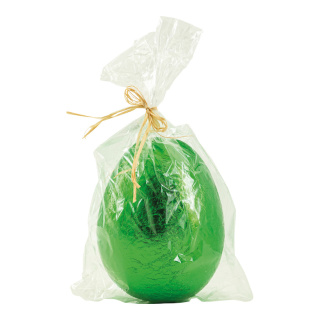 Oeuf de Pâques en sachet en polystyrène     Taille: 18x14cm    Color: vert