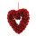 Kranz in Herzform aus Holz/Styropor, mit Hänger     Groesse: Ø 37cm    Farbe: rot