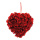 Herz aus Holz/Styropor, mit Hänger     Groesse: Ø 30cm    Farbe: rot