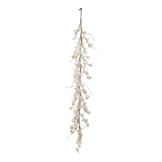 Guirlande de fleurs de cerisier en soie artificielle, flexible, à suspendre     Taille: 180cm    Color: blanc/rose