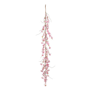 Kirschblütengirlande aus Kunstseide, biegsam, zum Hängen     Groesse: 180cm    Farbe: pink
