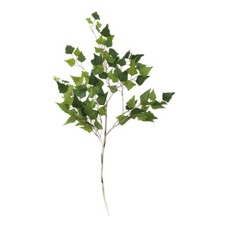 Birch twig out of artificial silk, flexible     Size: 90cm, stem: 31cm    Color: green/white