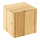 Podium carré, en bois, avec ouverture     Taille: 15x15x15cm    Color: nature