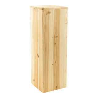 Presenter squared, out of wood, with opening     Size: 15x15x45cm    Color: natural-coloured