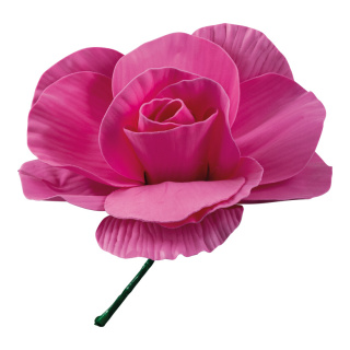 Peony rose out of foam, flexible     Size: Ø 50cm, stem: 18cm    Color: pink
