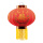 Chinesische Laterne aus Samt, mit Quasten, zum Hängen     Groesse: Ø 37cm    Farbe: rot/gold