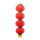 Chinese lantern 4-fold, out of artificial silk, with tassels, for hanging     Size: 80cm, Ø 22cm    Color: red/gold