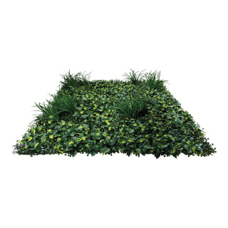 Blätterpaneel aus Kunststoff, mit verschiedenen Blättern     Groesse: 50x50cm    Farbe: grün
