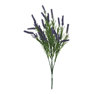 Lavendelzweig 5-fach, aus Kunststoff     Groesse: 42cm, Stiel: 8cm    Farbe: lila/grün