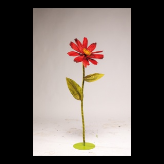 Cosmea fleur en papier, avec tige courte     Taille: Ø 40cm    Color: rouge