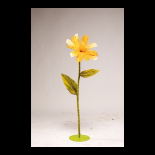 Cosmea fleur en papier, avec tige courte     Taille: Ø 40cm    Color: orange