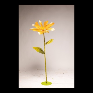 Cosmea fleur en papier, avec tige courte     Taille: Ø 60cm    Color: orange