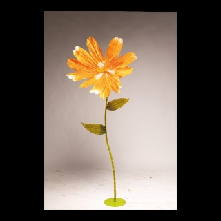 Schmuckkörbchen Blume aus Papier, mit kurzem Stiel     Groesse: Ø 80cm    Farbe: orange