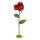 Tête de rose 3-pièces, en papier/plastique, avec tige 120cm, flexible     Taille: Ø 30cm, pied métal: Ø 25cm    Color: rouge