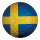 Fußball aus Kunststoff, doppelseitig bedruckt, flach     Groesse: Ø 50cm    Farbe: blau/gelb     #