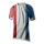 Football shirt out of plastic, double-sided printed, flat     Size: 60x50cm    Color: red/white/blue