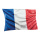 Flag out of plastic, double-sided printed, flat     Size: 58x40cm    Color: blue/white/red