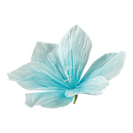 Tête de fleur en papier, avec tige courte, flexible...