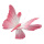 Papillon avec clip en papier, flexible     Taille: 30cm    Color: rose/blanc