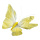 Schmetterling mit Clip aus Papier, biegsam     Groesse: 30cm    Farbe: gelb/weiß