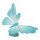 Schmetterling mit Clip aus Papier, biegsam     Groesse: 60cm    Farbe: blau/weiß