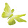 Papillon avec clip en papier, flexible     Taille: 60cm    Color: vert/blanc