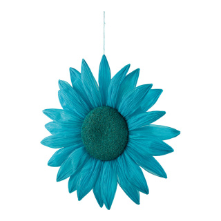 Flower out of paper with hanger     Size: 60cm    Color: blue/white