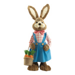 Lapin avec robe fibre synthétique/styropor/paille...