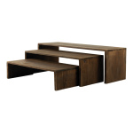 Wooden presenter in 3-sets      Size: 1: 56x18x18cm, 2:...