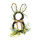 Couronne de lapin en plastique/soie synthétique/branches de bois, orne dun côté     Taille: 60cm    Color: brun/vert