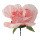 Tête de rose en papier, avec tige courte     Taille: Ø 30cm    Color: rose