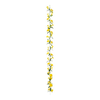 Daffodil garland out of artificial silk/plastic, to hang     Size: 180cm    Color: yellow
