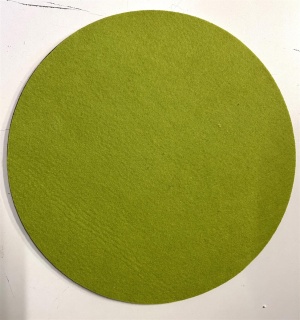 Filzbodenplatten rund Ø 39,5cm, Material: Polyester Filz 3 mm, Filzfarbe: Grün Nr. 383
