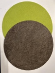 Filzbodenplatten rund Ø 39,5cm, Material: Polyester Filz 3 mm, Filzfarbe: Grün Nr. 383