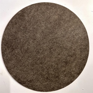 Filzbodenplatten rund Ø 39,5cm, Material: Polyester Filz 3 mm, Filzfarbe: braun MOKKA