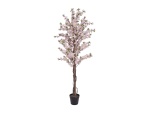 EUROPALMS Cherry tree with 3 trunks, artificial plant, pink, 150 cm